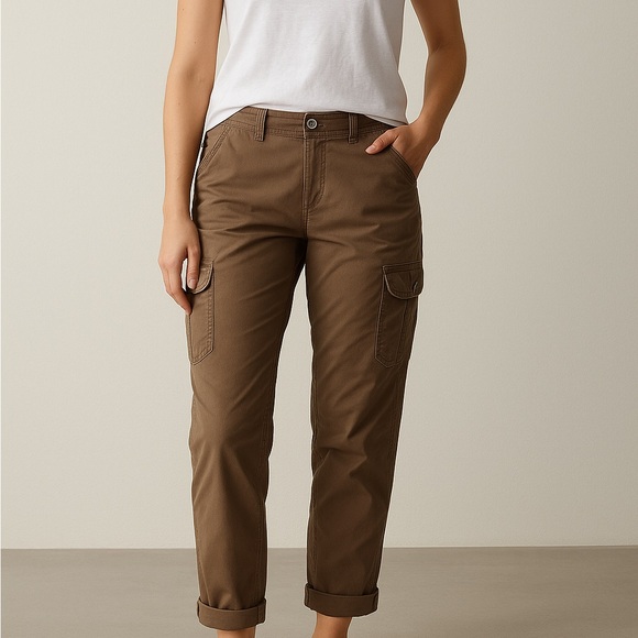 KÜHL Women’s Cargo Pants Sz 12 Reg Brown Outdoor Hiking Utility Pockets - Picture 1 of 8